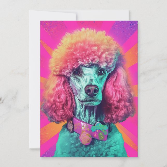 Unleash the Poodle Greeting Cards (Front)