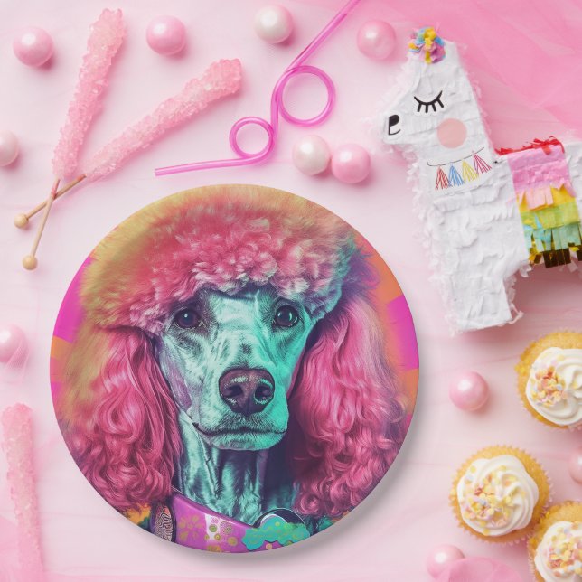 Unleash the Poodle Party Paper Plates 9" (Party)