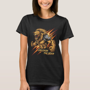 Unleash The Roar Lion T-Shirt Epic Gaming Mascot