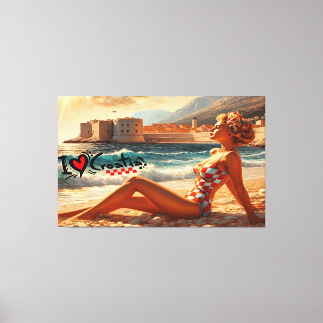 Unleash the Spirit of the Adriatic with Croatia Canvas Print (Front)