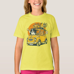 Unleash the Thrill of a Road Trip with Cat Pals  T-Shirt