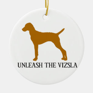 UNLEASH THE VIZSLA CERAMIC TREE DECORATION