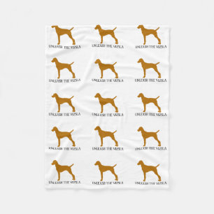 UNLEASH THE VIZSLA FLEECE BLANKET
