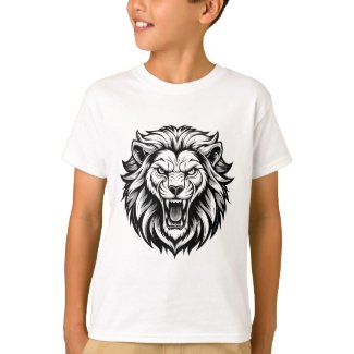 Unleash Their Wild Side with a Printed Lion Head T-Shirt