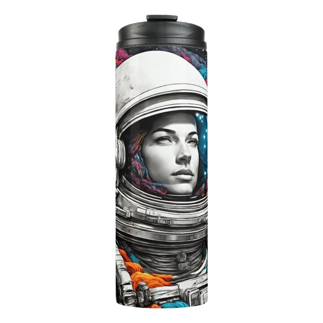 Unleash Your Cosmic Imagination: Starry Odyssey Thermal Tumbler (Front)