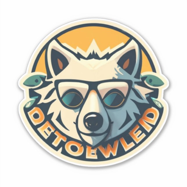 Unleash Your Creativity with Wolf-themed Stickers (Front)