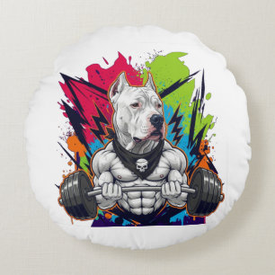 Unleash Your Inner Beast with the Alpha Muscle Pit Round Cushion