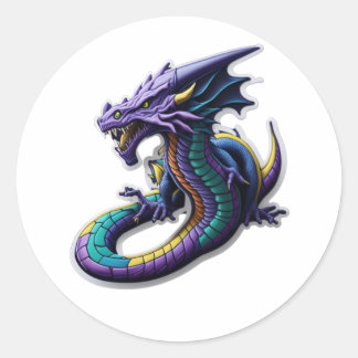Unleash Your Inner Fire with Dragon  Classic Round Sticker