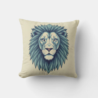 Unleash Your Inner Lion with Geometric Majesty Cushion