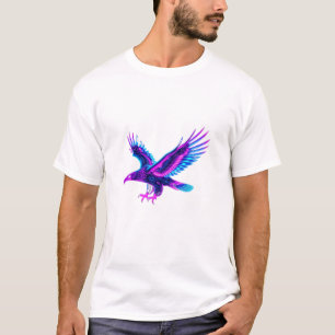 Unleash Your Inner Rebel - Cyberpunk Neon Eagle Te T-Shirt