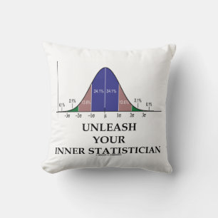 Unleash Your Inner Statistician Bell Curve Humour Cushion