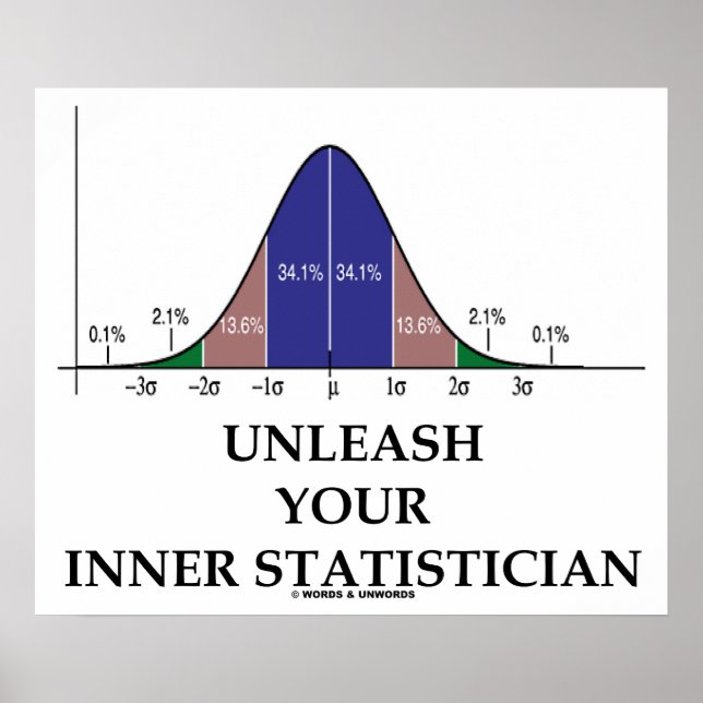 Unleash Your Inner Statistician (Bell Curve Poster (Front)