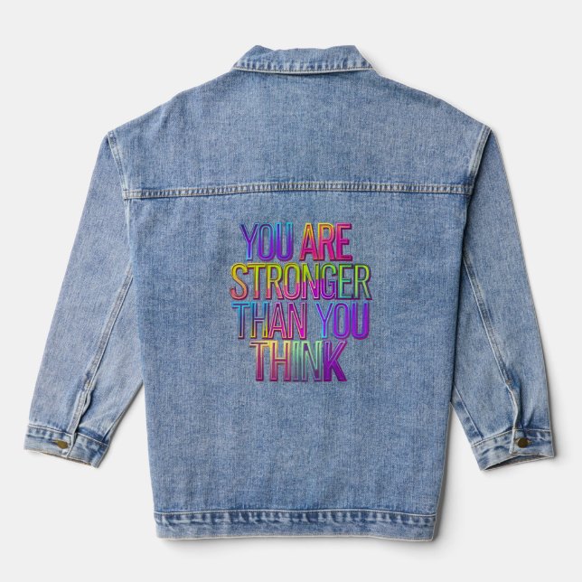 Unleash Your Inner Strength Denim Jacket (Back)