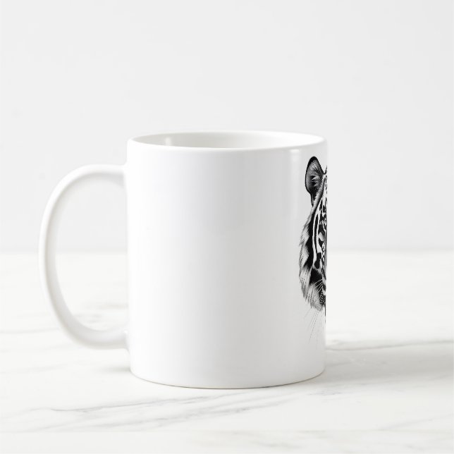 Unleash Your Inner Strength - Tiger Head T-Shirt Coffee Mug (Left)