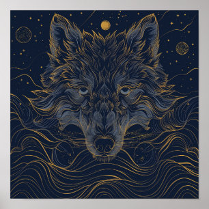 Unleash Your Inner Wolf: Zodiac Wolf Poster