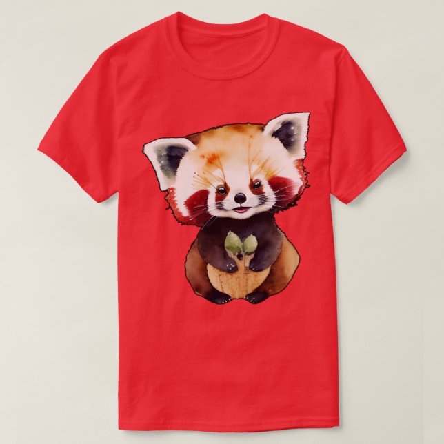 Unleash Your Love for Kawai Red Pandas 1 T-Shirt (Design Front)