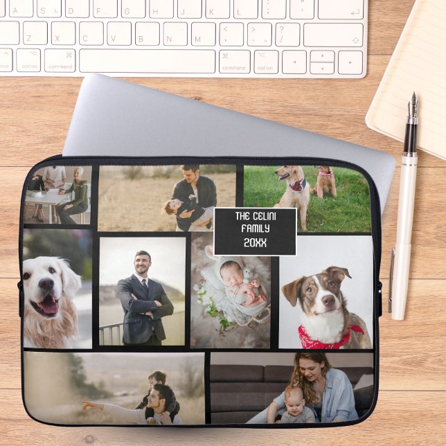 Unleash Your Memories: Personalised 9-Photo Collag Laptop Sleeve (Unleash Your Memories: Personalized 9-Photo Collag Laptop Sleeve)