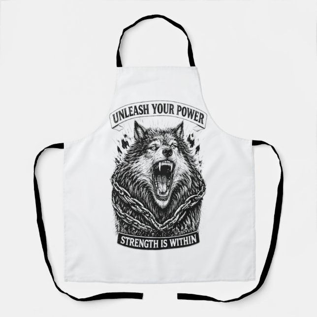 Unleash Your Power — Strength Is Within Apron (Front)