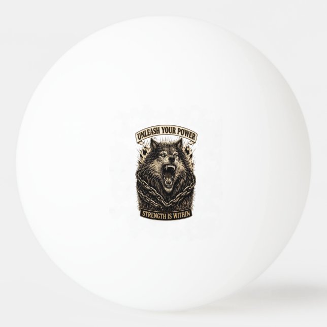Unleash Your Power — Strength Is Within Ping Pong Ball (Front)
