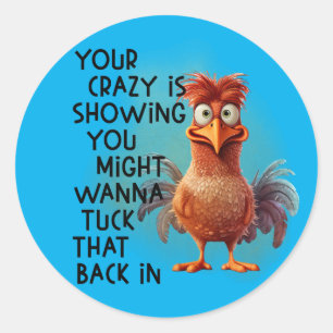 Unleash Your Quirk: The Crazy Saga Classic Round Sticker