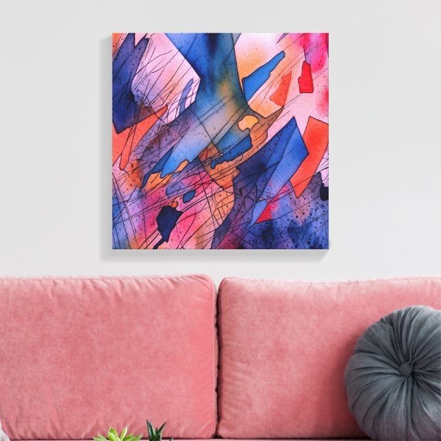 "Unleashed Potential" Contemporary Abstract Art Canvas Print (Insitu(LivingRoom))