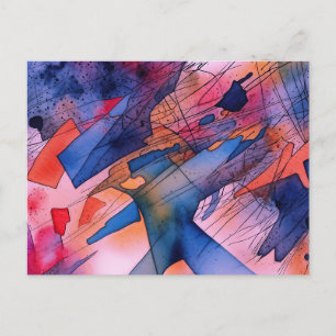 "Unleashed Potential" Contemporary Abstract Art Postcard
