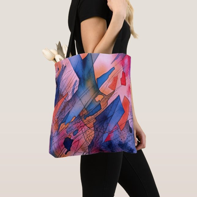 "Unleashed Potential" Contemporary Abstract Art Tote Bag (Close Up)