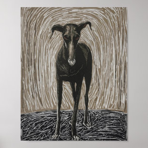 Unleashed Soul: Modern Expressionist Dog Art Poster