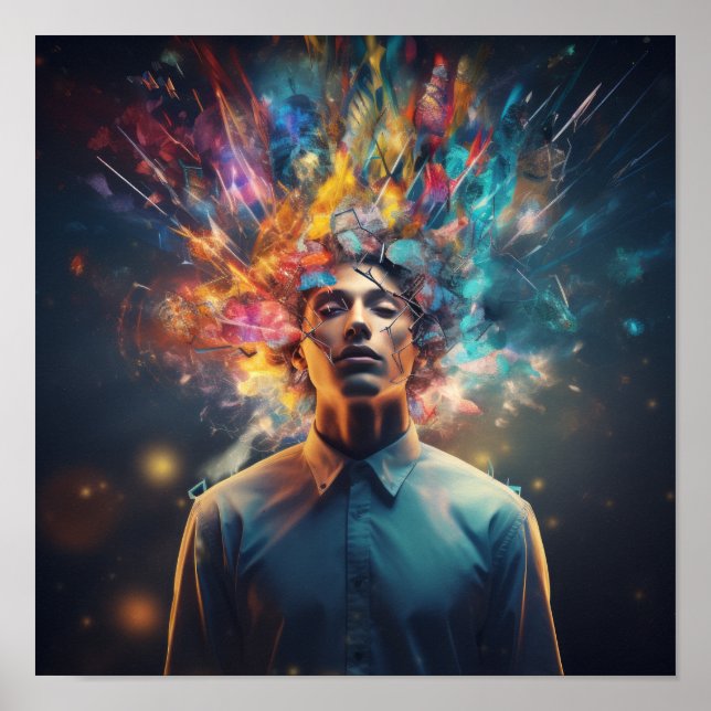 Unleashing Creativity: Human Spirit in Motion Post Poster (Front)