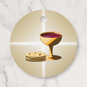 Unleavened Bread and Wine Holy Communion Favour Tags