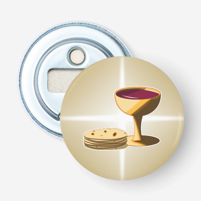 Unleavened Bread and Wine The Last Supper Easter Bottle Opener (Front)