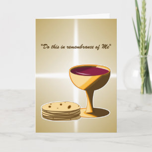 Unleavened Bread and Wine The Last Supper Easter Card