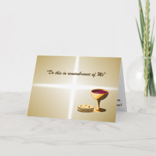 Unleavened Bread and Wine The Last Supper Easter Card
