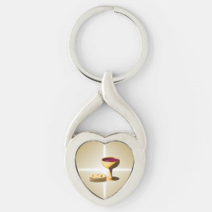 Unleavened Bread and Wine The Last Supper Easter Key Ring