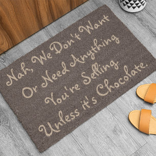 Unless Its Chocolate•Funny• Doormat