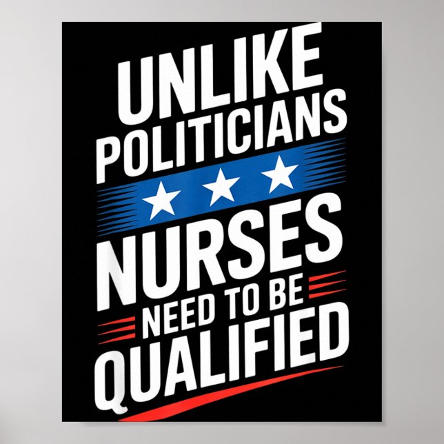 Unlike Liticians Nurses Need To Be Qualified Sarca Poster (Front)