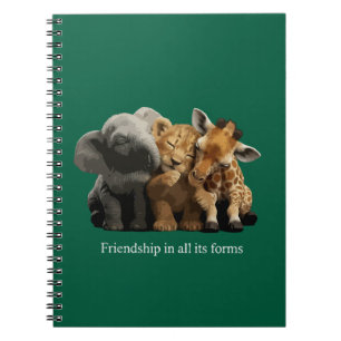 Unlikely Friends Elephant, Lion & Giraffe Friendsh Notebook