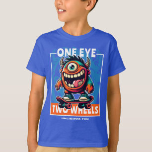 Unlimited Fun Monster Skateboard T-Shirt