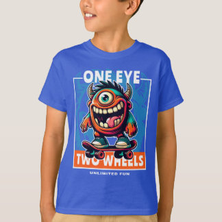 Unlimited Fun Monster Skateboard T-Shirt