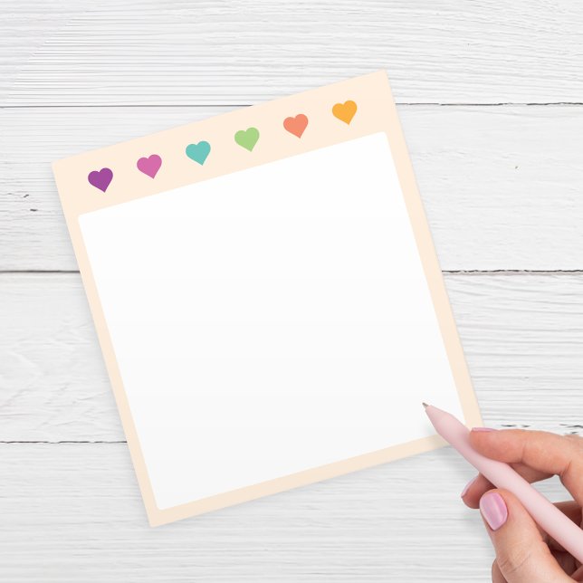 Unlined Colourful Hearts Notepad (Creator Uploaded)