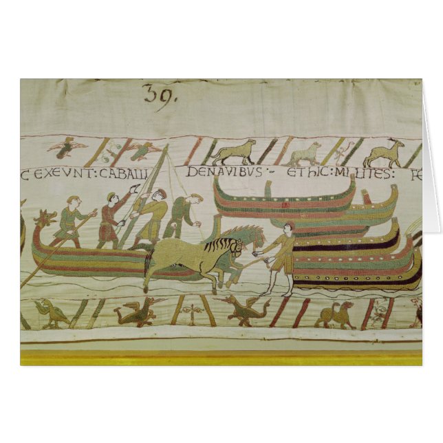 Unloading horses from the ships (Front Horizontal)