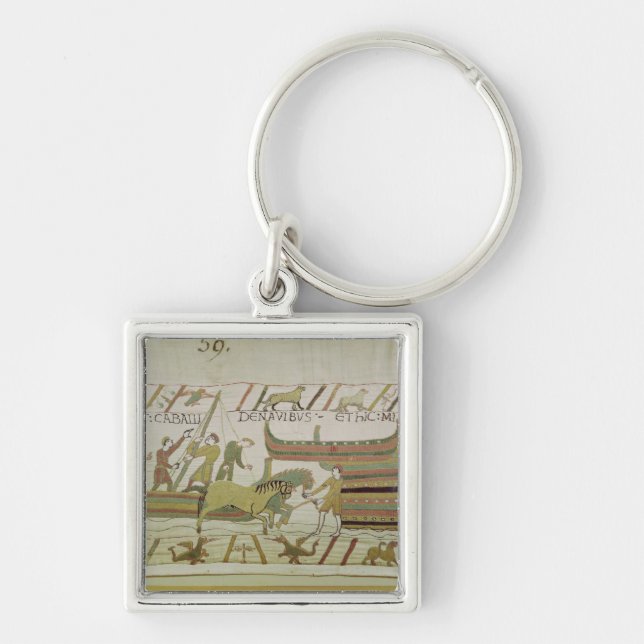 Unloading horses from the ships key ring (Front)