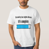 Unloading last nights dinner.