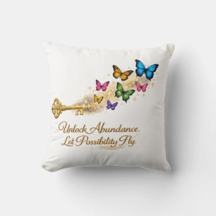 Unlock Abundance Throw Pillow