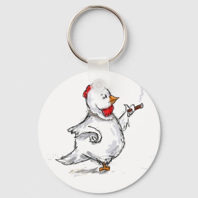 Unlock Doors with Dr. Julia Chicken Key Ring (Front)