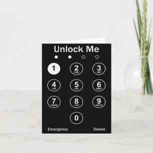 Unlock Me Phone Pcode Funny Gaming Christmas Gift  Card