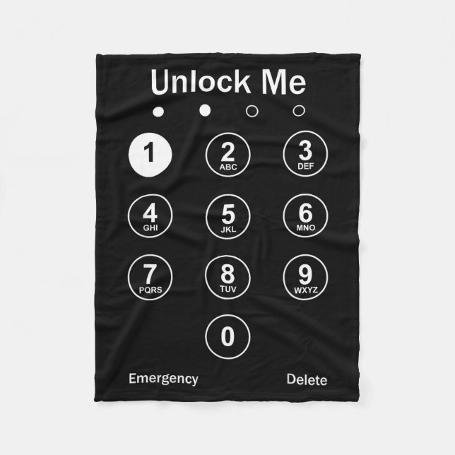 Unlock Me Phone Pcode Funny Gaming Christmas Gift  Fleece Blanket (Front)