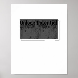 Unlock Potential Minimalist Motivational Design St Poster