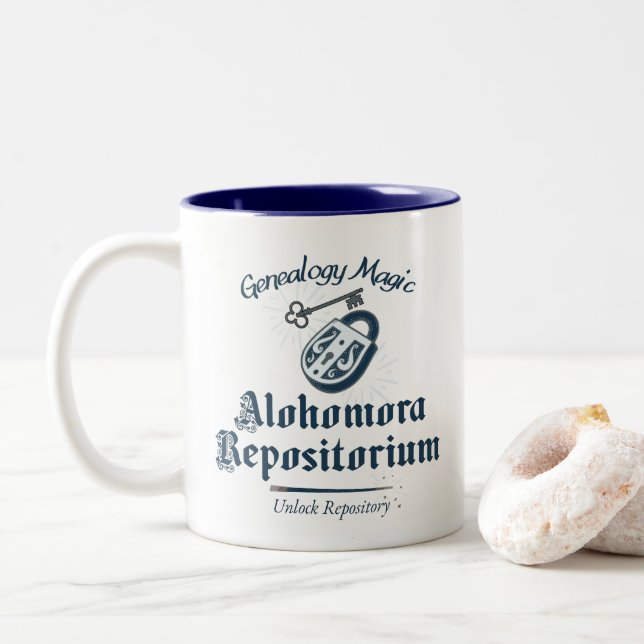 Unlock Repository Magic Two-Tone Coffee Mug (With Donut)