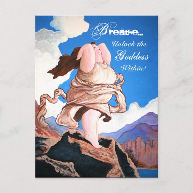 "Unlock the Goddess Within" postcards (Front)